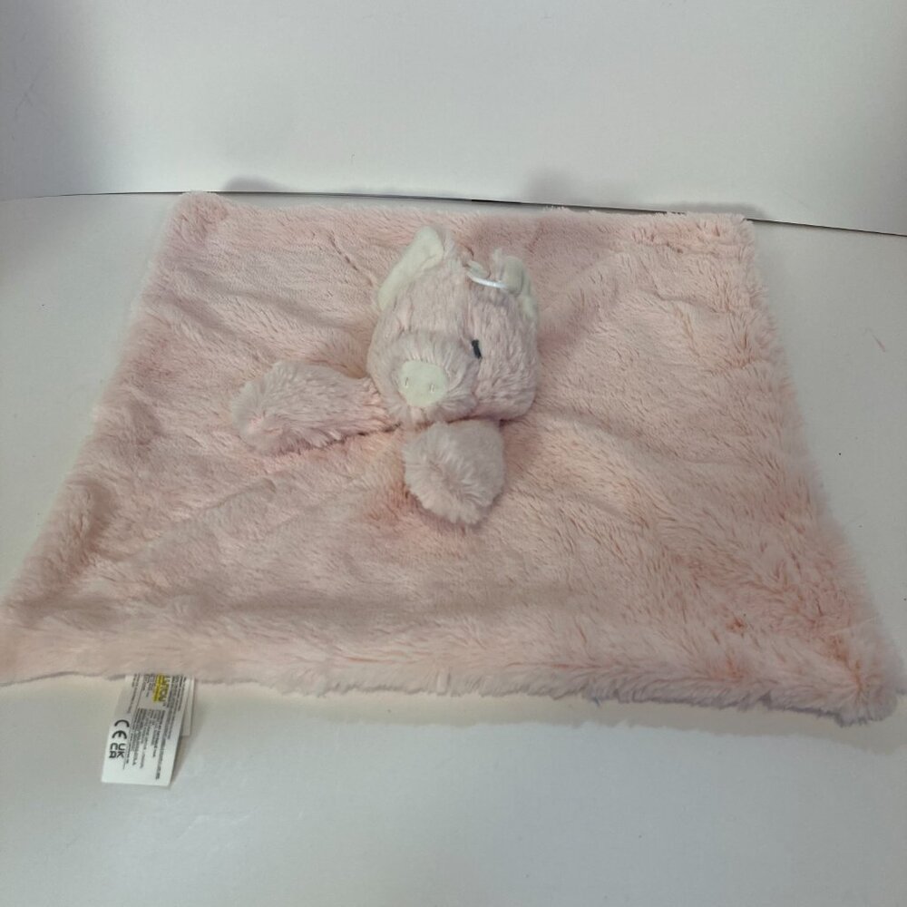 Kellytoy Pig Pink Cream Lovey Security Blanket Baby Plush Toy Rattle